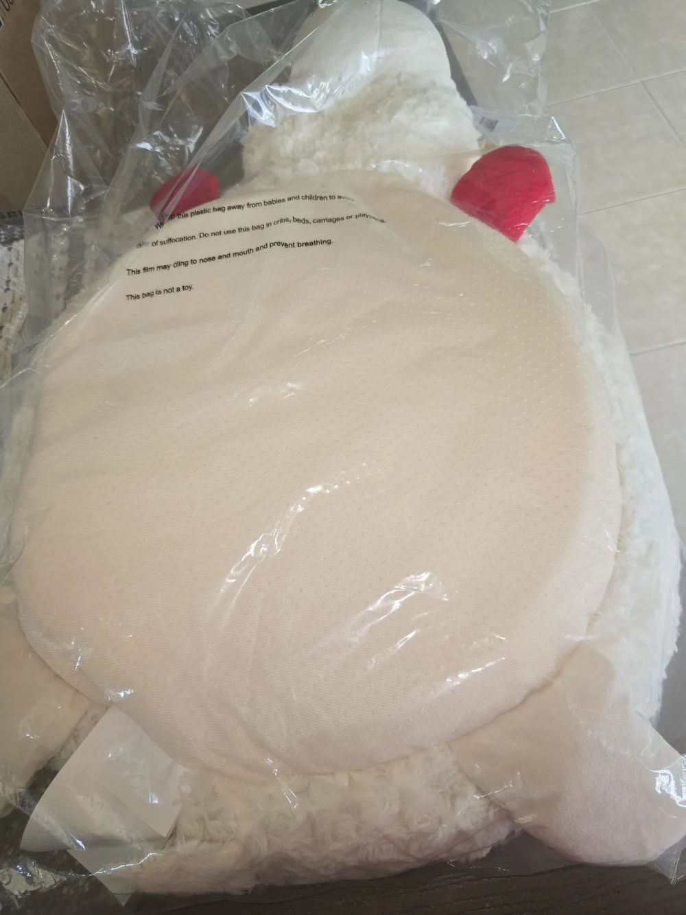 Lambchop Plush Pet Bed - Cream Soft Faux Fur